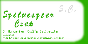 szilveszter csep business card